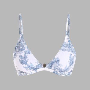 Artistic Print Triangle Bikini Top